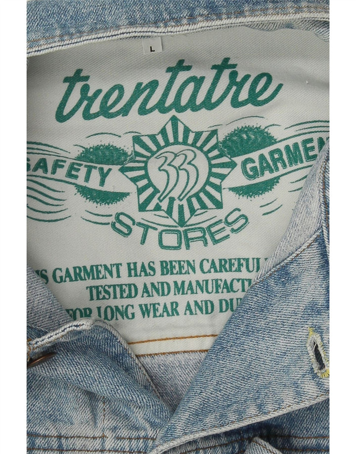 Vintage Herren Jeansjacke UK 40 Groß Blau
