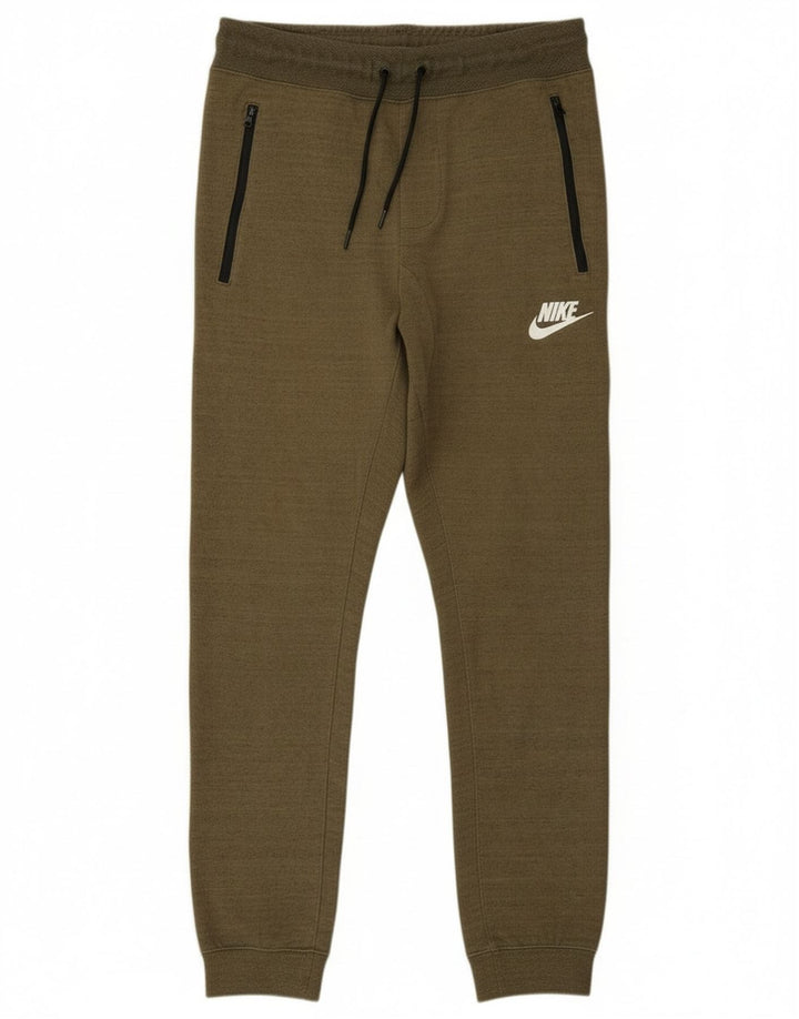 Nike Herren-Trainingshose, Jogginghose, Größe S, Khaki, Baumwolle