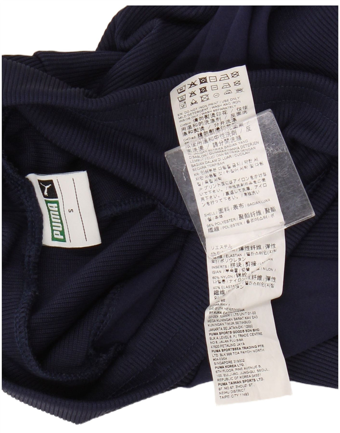 Puma Damen Leggings UK 10 Small Marineblau Colourblock Polyester