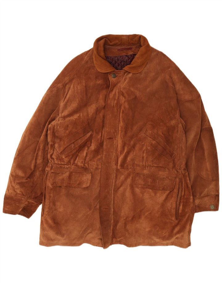 Vintage Herren Wildledermantel UK 40 Groß Braun