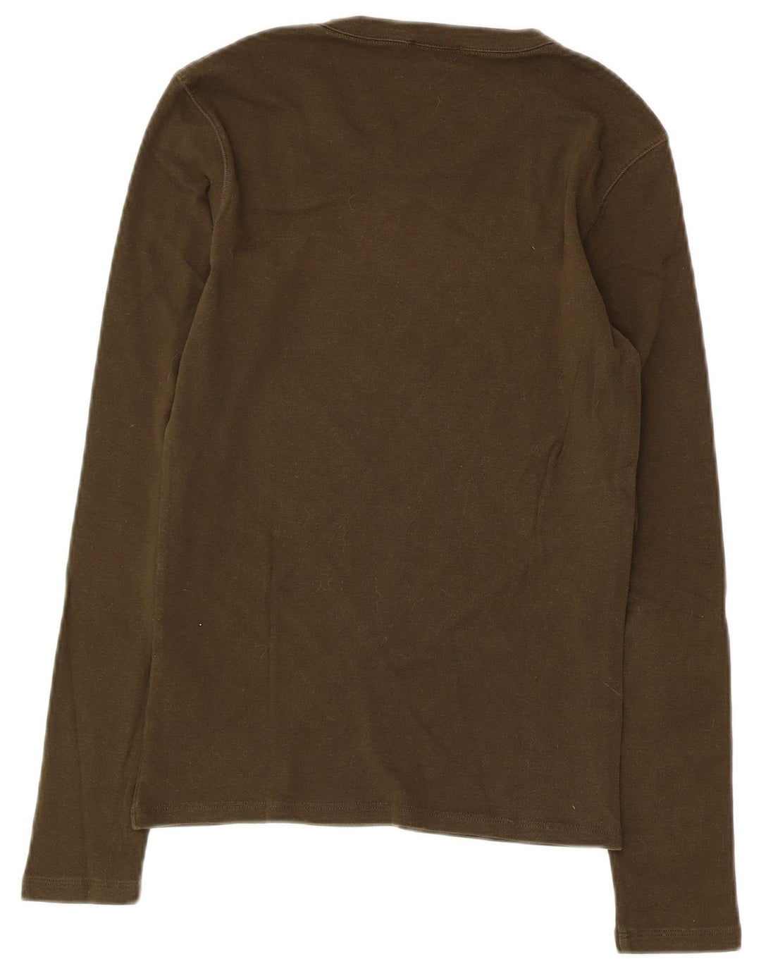 Max & Co. Grafik-Oberteil für Damen, langärmlig, Größe S, Khaki, Baumwolle