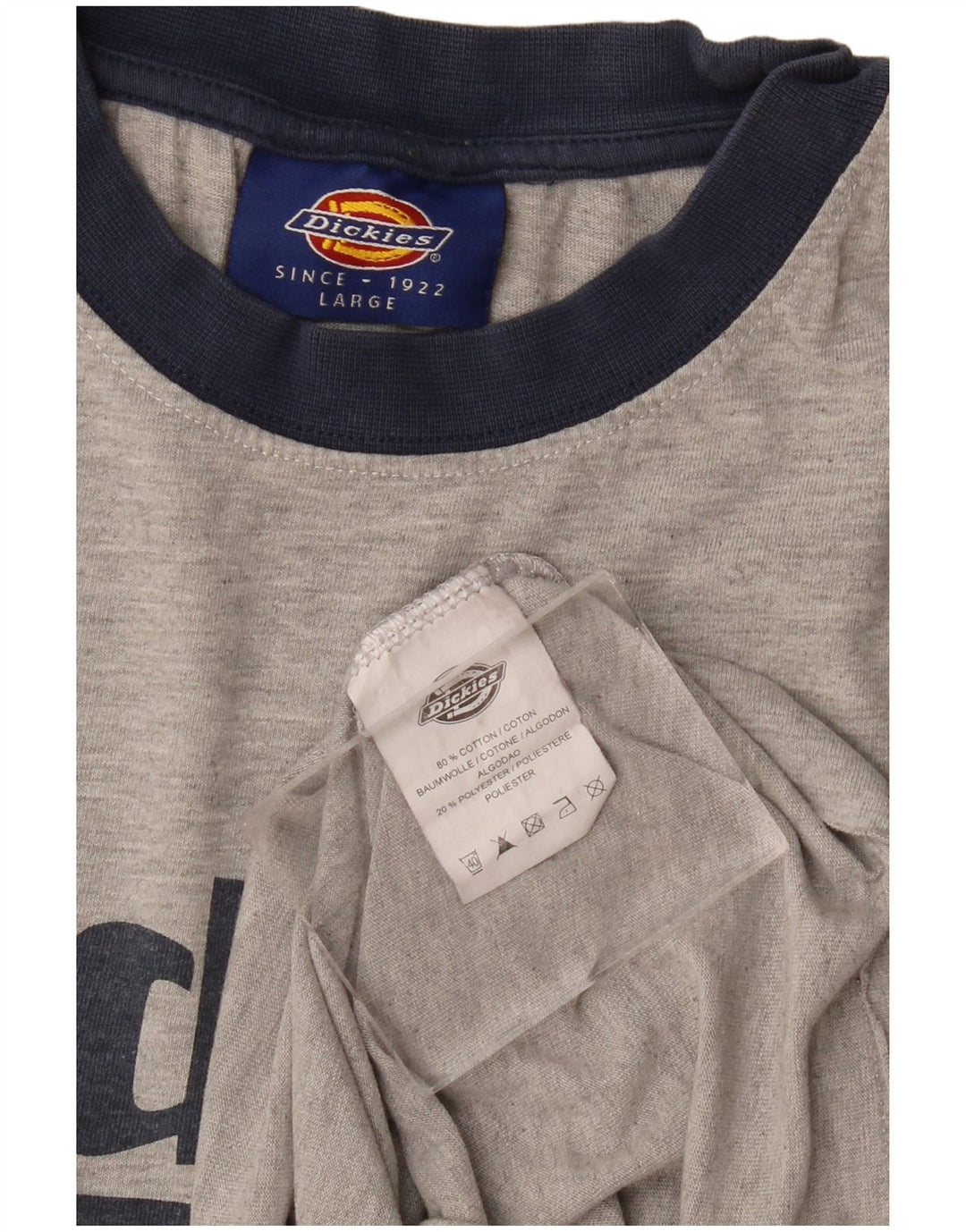 DICKIES Grafik-T-Shirt-Oberteil für Damen, UK 16, Größe L, Grau, Baumwolle