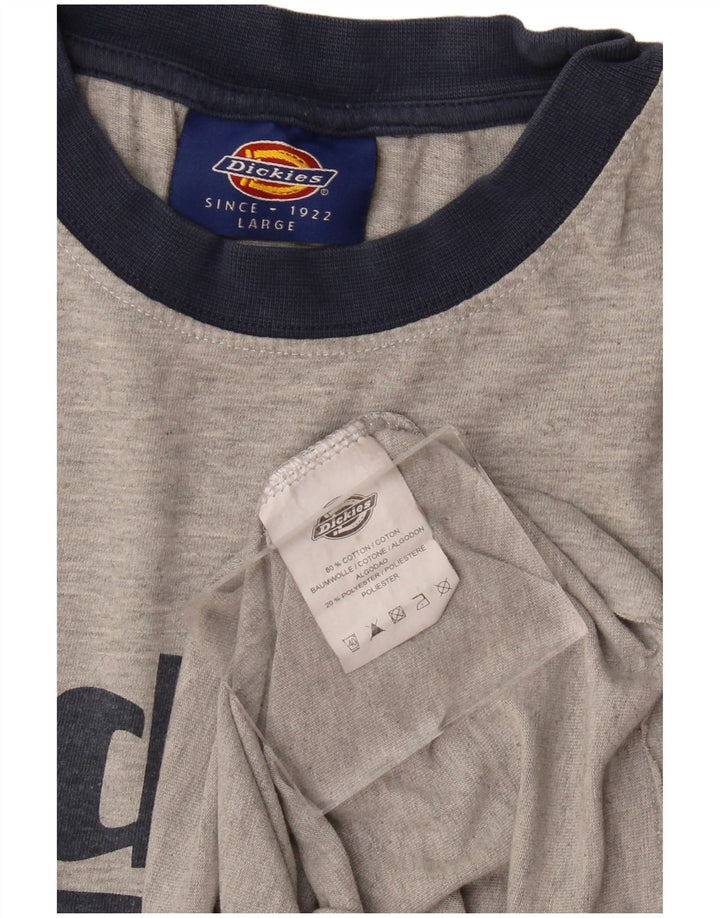 DICKIES Grafik-T-Shirt-Oberteil für Damen, UK 16, Größe L, Grau, Baumwolle