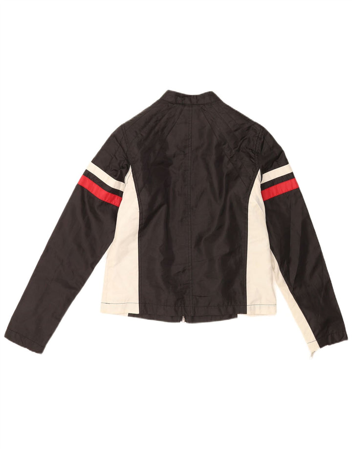 Vintage Herren Bikerjacke UK 36 Small Black Colourblock