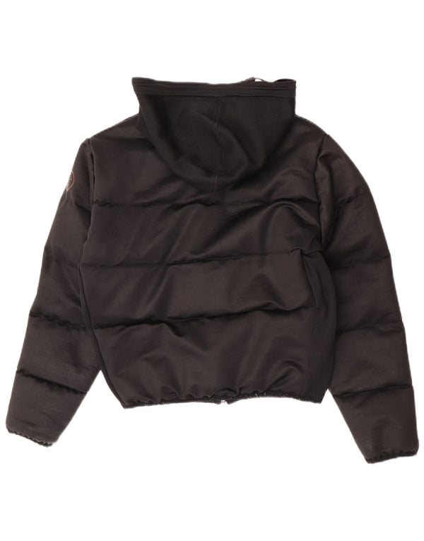 Napapijri Damen-Kapuzen-Übergröße, wattierte Jacke, UK 10, Größe S, Schwarz, Polyester