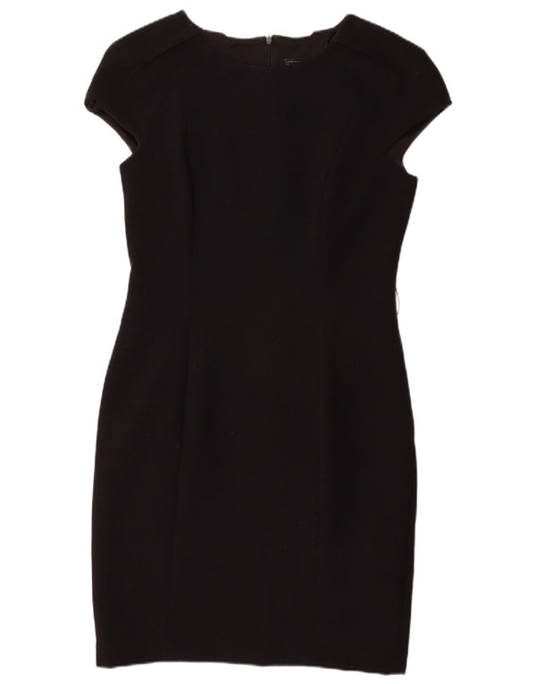 Zara Damen Figurbetontes Kleid UK 18 XL Schwarz Polyester