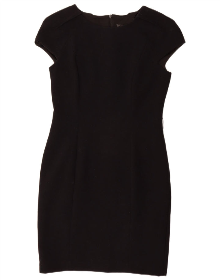 Zara Damen Figurbetontes Kleid UK 18 XL Schwarz Polyester