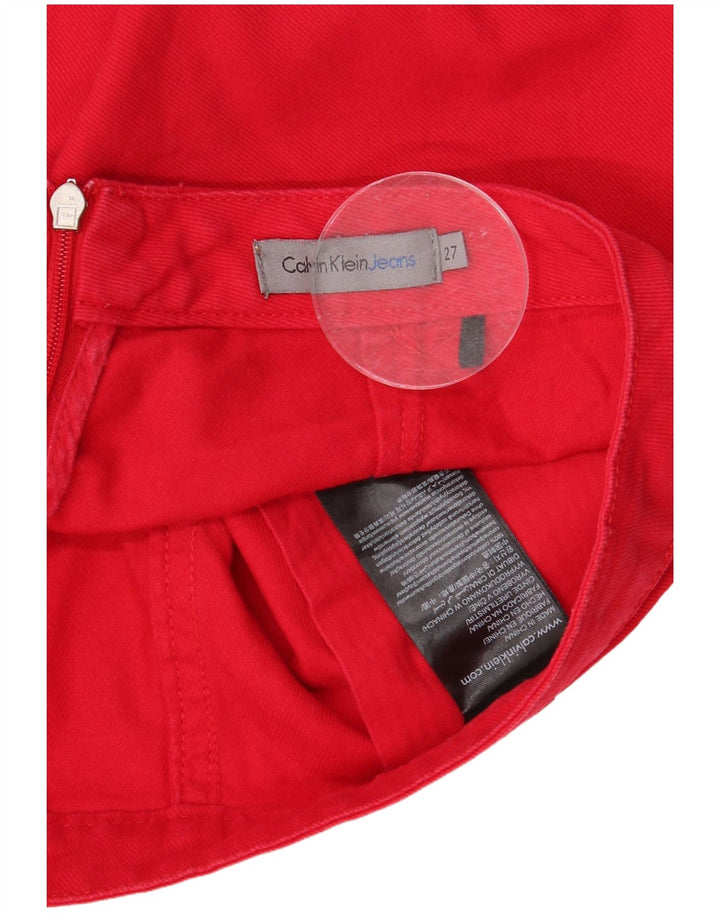 CALVIN KLEIN Damen Jeansrock W27 Kleine rote Baumwolle