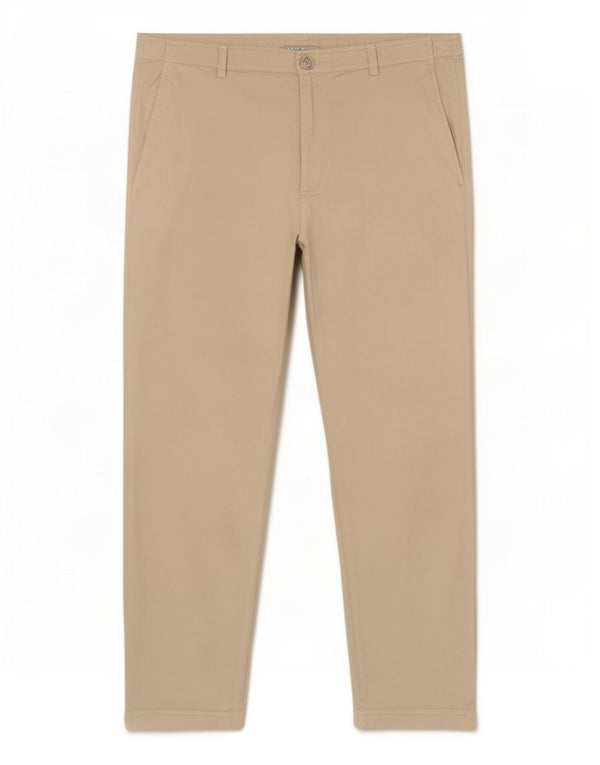 Zara Damen Tapered Chinohose 2XL W34 L26 Beige Baumwolle