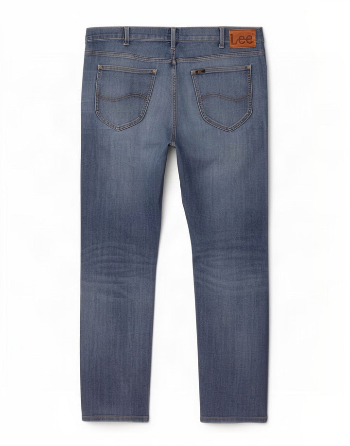 Lee Herren Daren Zip Fly Slim Jeans W36 L32 Blaue Baumwolle