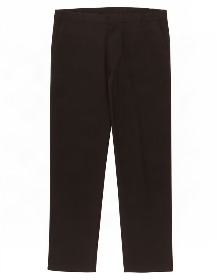 Gerade Herren-Anzughose von Marks & Spencer, W36, L30, schwarzes Polyester