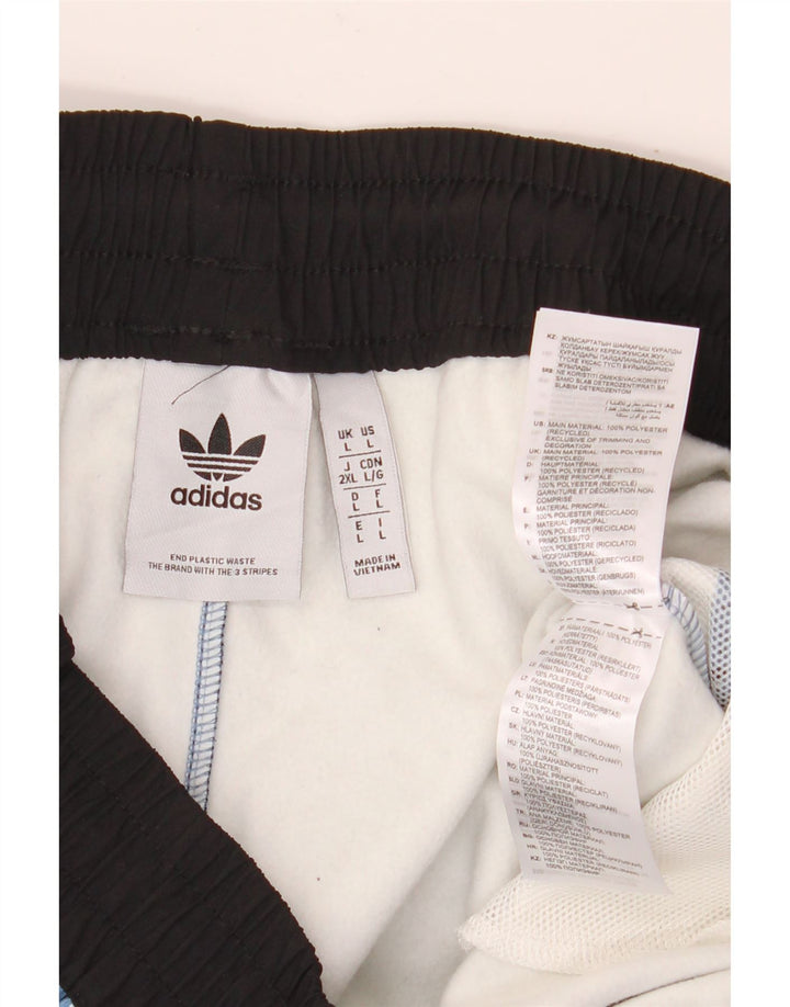 Adidas Herren-Adventure-Windbreaker-Hose, großes, blau geflecktes Polyester