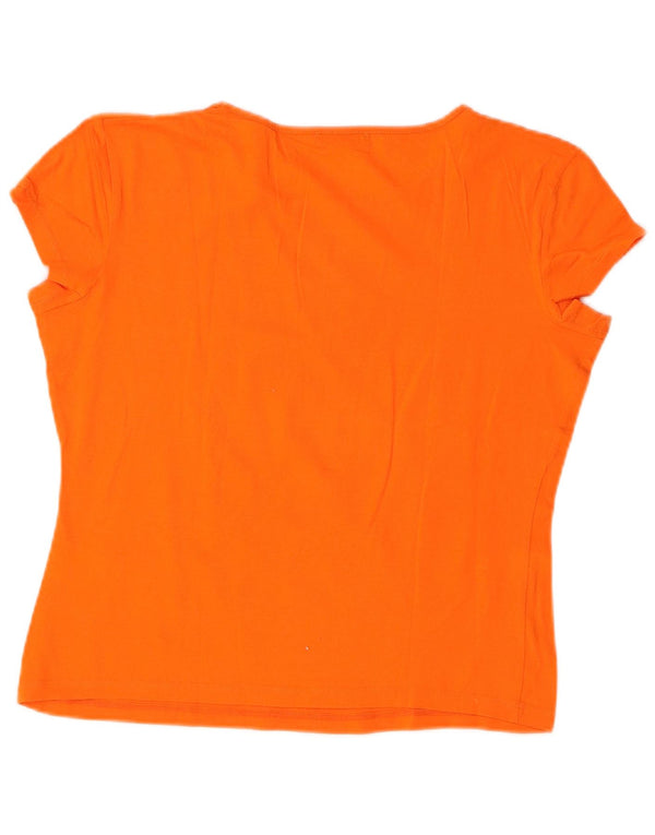 Iceberg Grafik-T-Shirt für Damen, UK 18, XL, Orange, Baumwolle