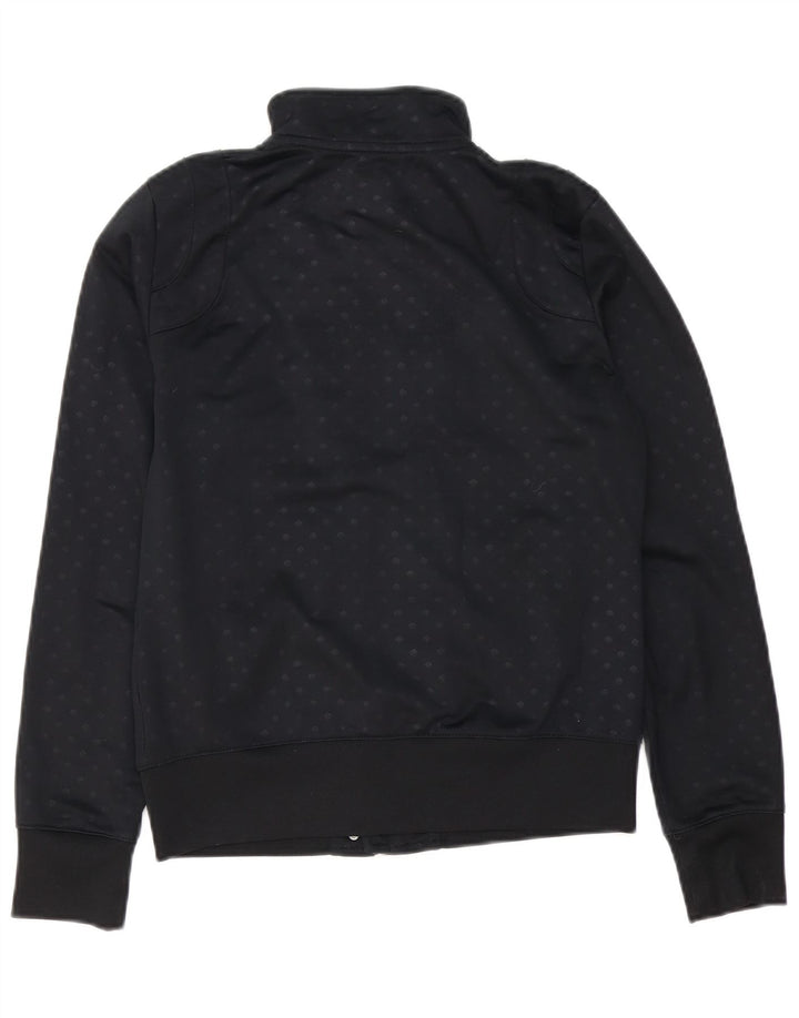 Nike Damen-Trainingsanzug-Top-Jacke UK 10/12 Medium Navy Blue Spotted
