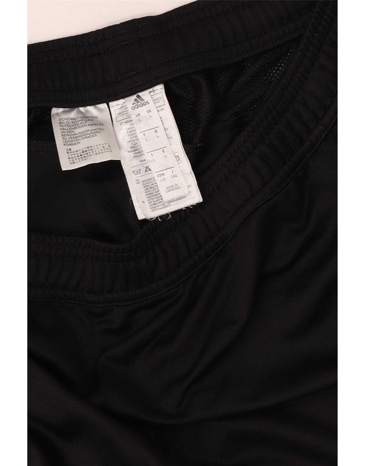 Adidas Herren-Trainingshose, groß, aus schwarzem Polyester