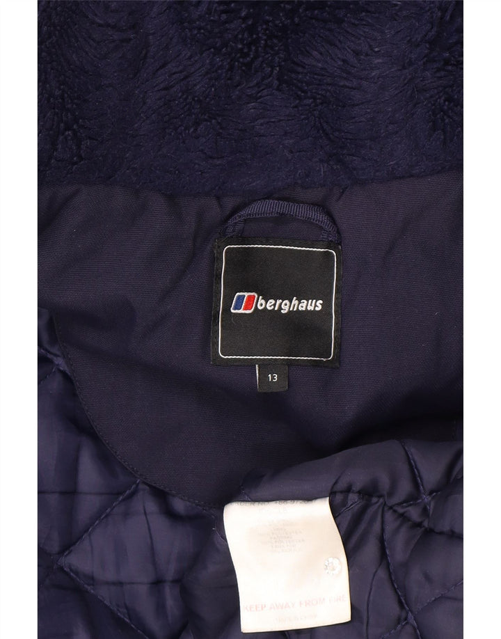 Berghaus Wattierte Jungenjacke mit Kapuze, 12–13 Jahre, marineblaues Polyamid