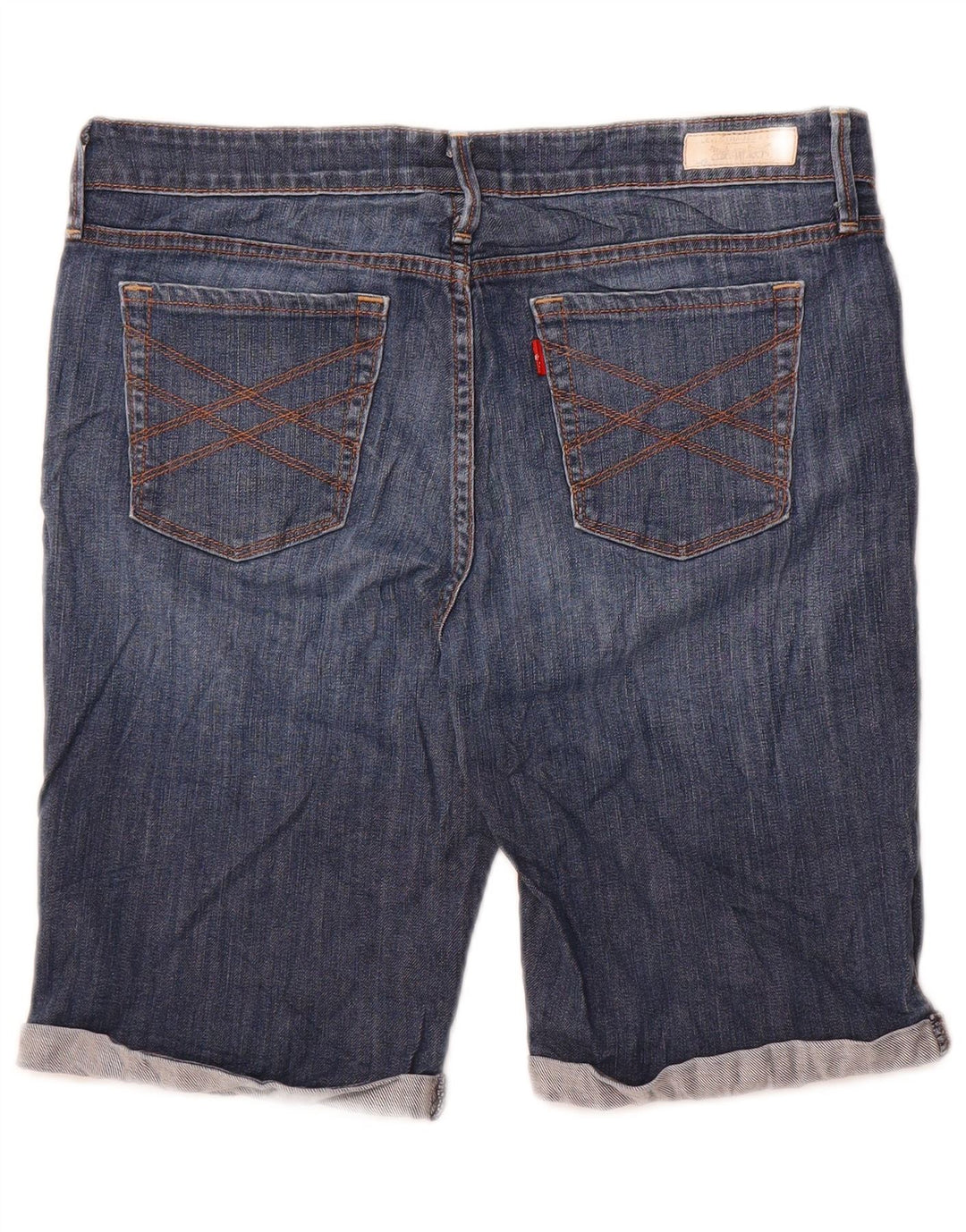 Levi's Damen 545 Bermuda Denim Shorts US 10 Large W34 Blaue Baumwolle