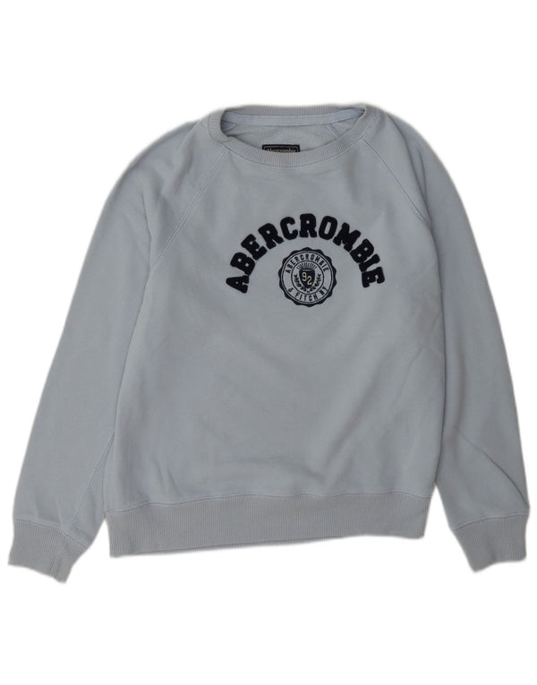 Abercrombie & Fitch Damen Grafik-Sweatshirt-Pullover UK 14 Large Blau