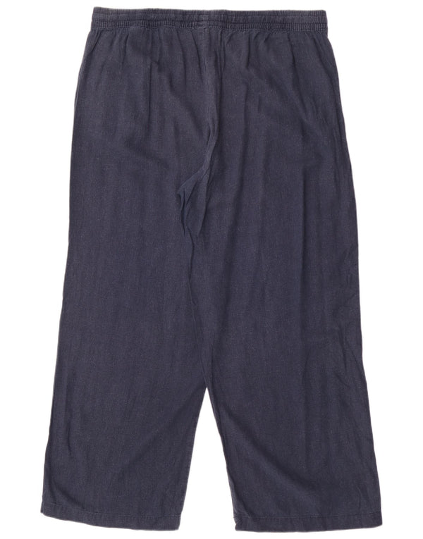 Marks & Spencer Damen-Chinohose mit weitem Bein, UK 20, 2XL, W38, L30, Marineblau