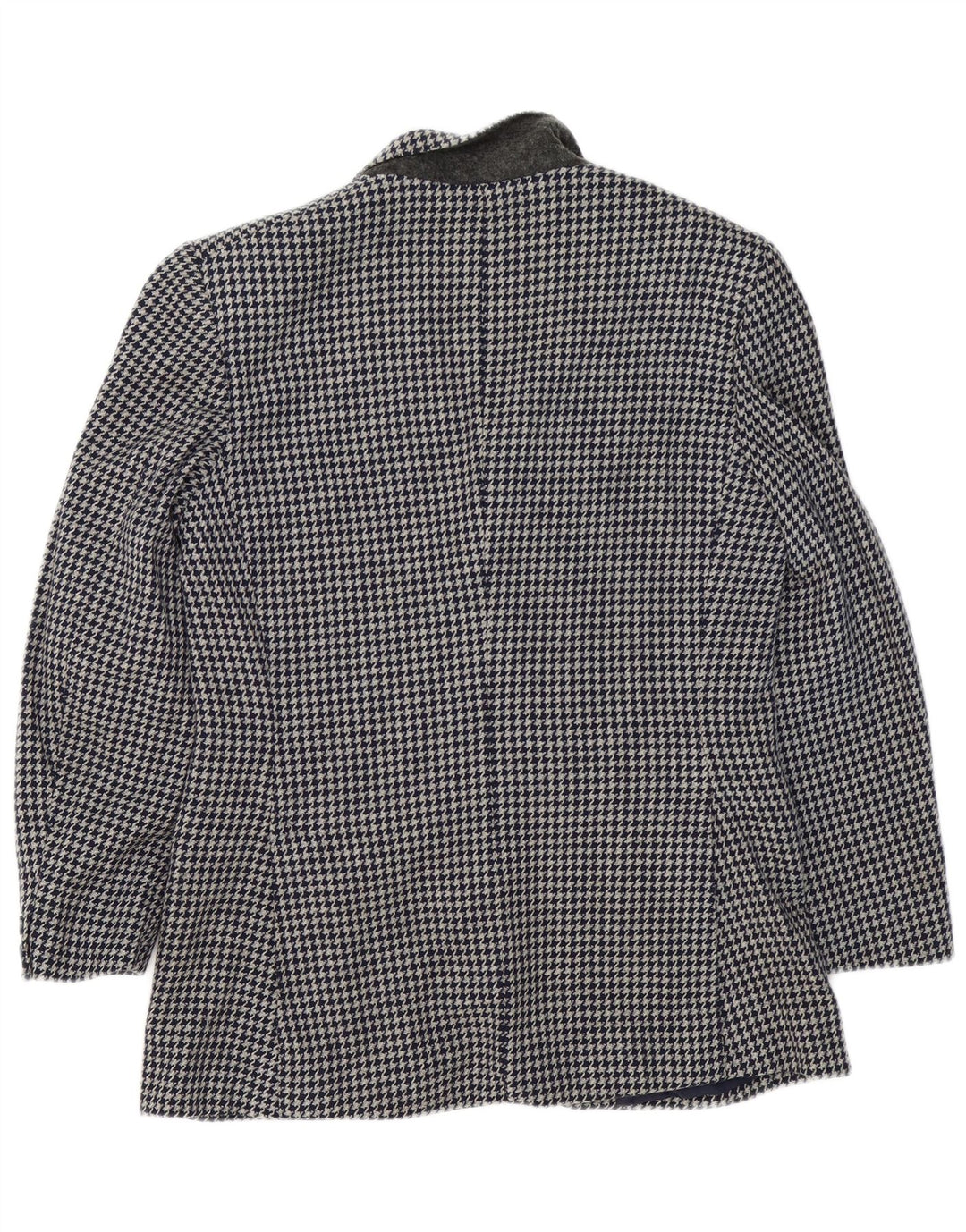 W.Bill London Herren-Blazer mit 2 Knöpfen, IT 48, Mittelgrau mit Hahnentrittmuster