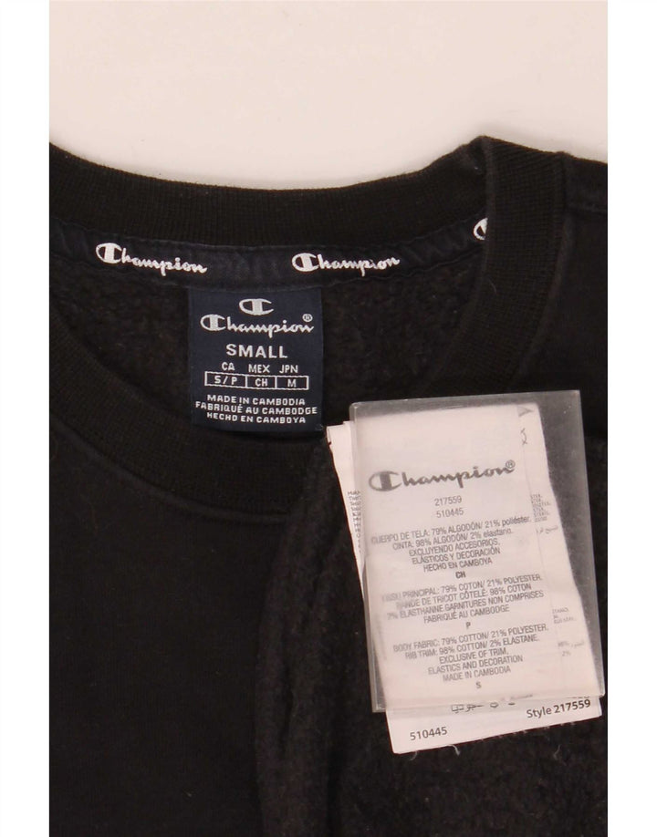 Champion Herren-Sweatshirt, Pullover, Größe S, Schwarz, Baumwolle