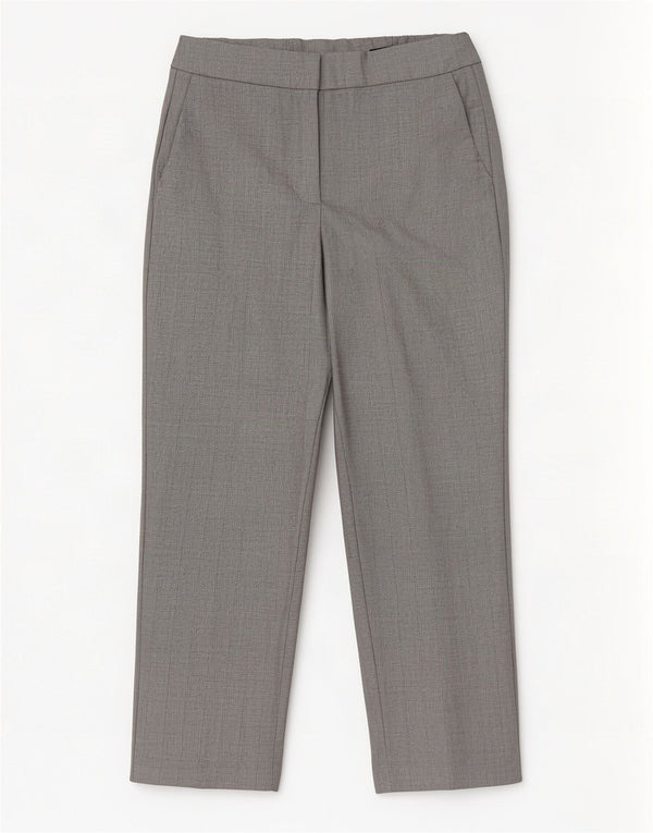Marks & Spencer Damen-Hose mit kurzen Ärmeln, Gr. 10, Größe S, W28, L23, Grau, Nadelstreifen