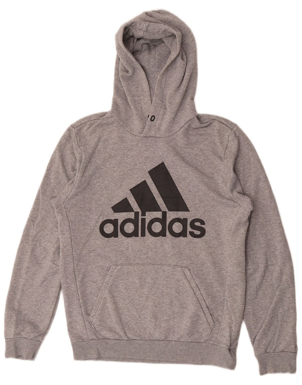 Adidas Herren Graphic Hoodie Pullover Kleine graue Baumwolle