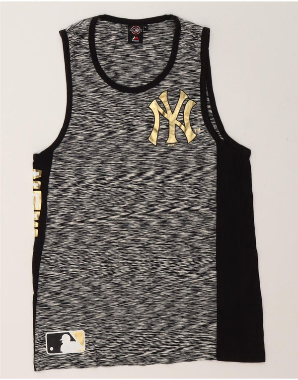 Majestic Herren-Westenoberteil der New York Yankees mit Grafik, groß, schwarz gesprenkelte Baumwolle