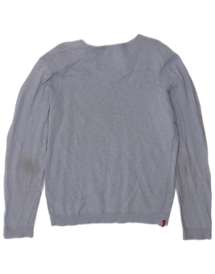 Levi's Damen-Pullover mit V-Ausschnitt, Gr. 16, Größe L, Blau, Baumwolle