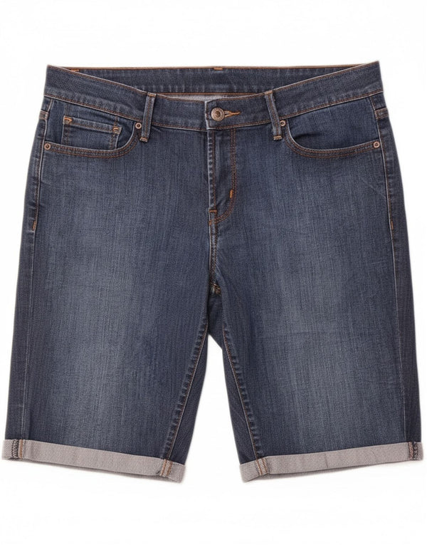Levi's Damen 545 Bermuda Denim Shorts US 10 Large W34 Blaue Baumwolle