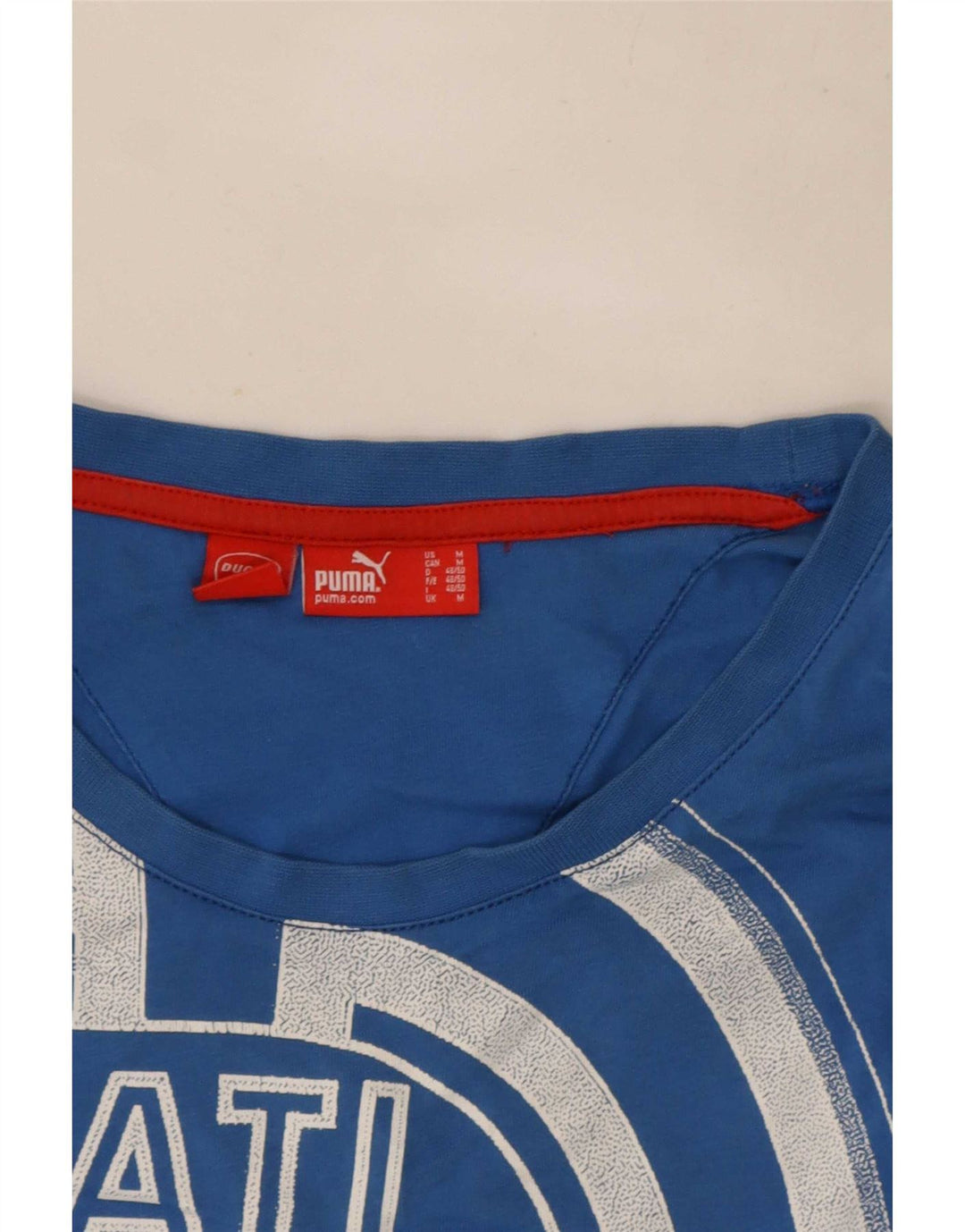 Puma Herren Ducati Graphic T-Shirt Top Mittelblau