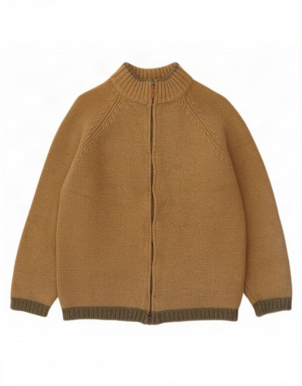 Massimo Dutti Damen Strickjacke UK 18 XL Braune Wolle