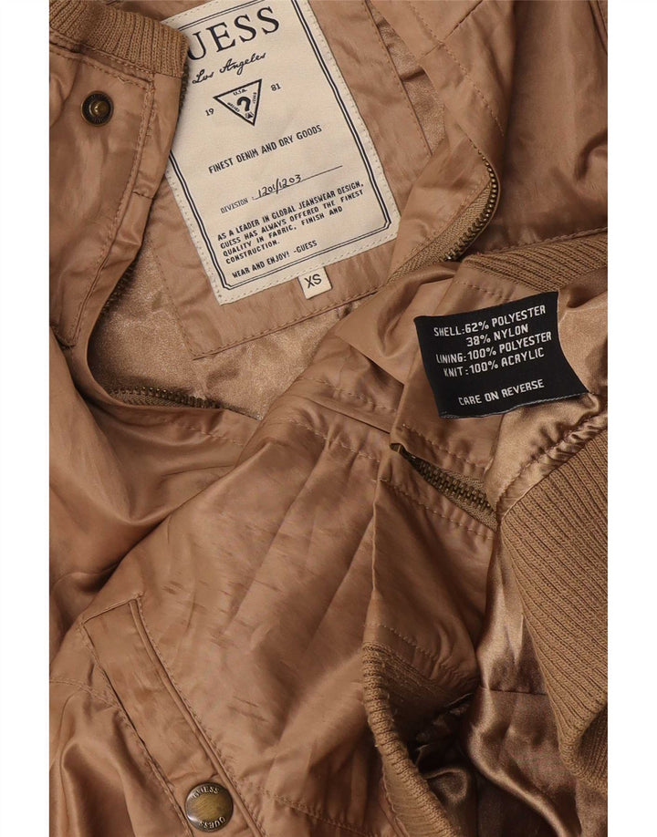 Guess Damen Bomberjacke UK 6 XS Braunes Polyester