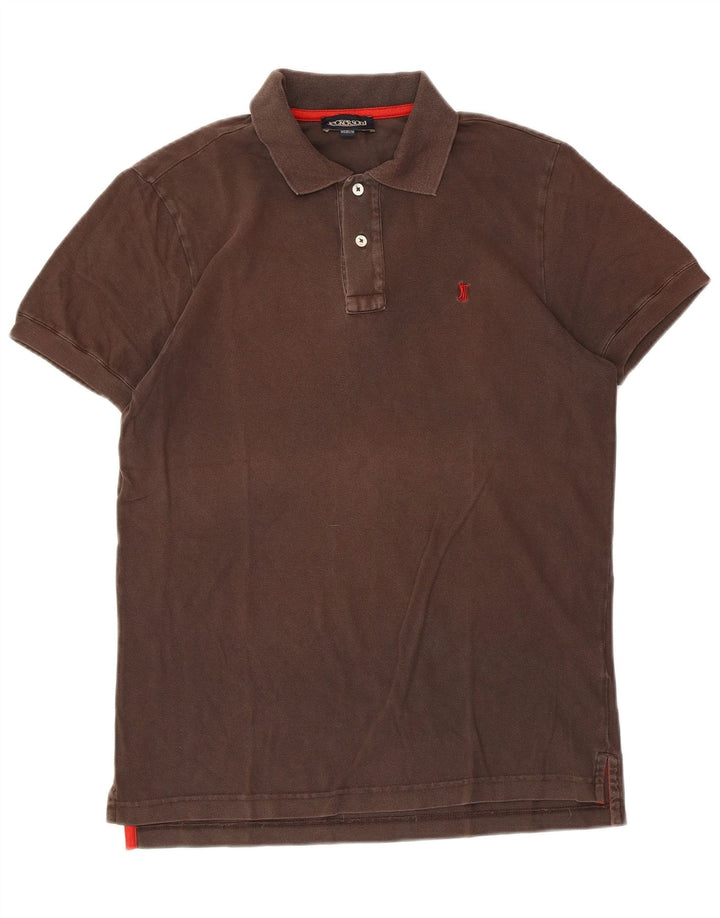 Jeckerson Herren-Poloshirt aus mittelbrauner Baumwolle
