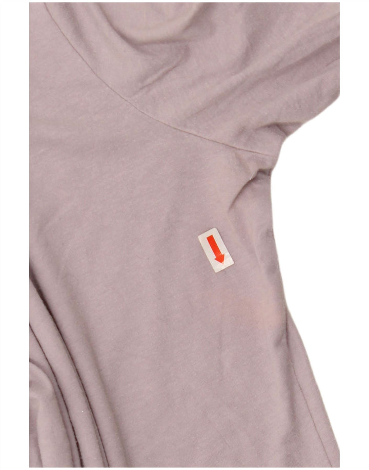 Nautica Damen Top Langarm UK 14 Medium Lila Baumwolle