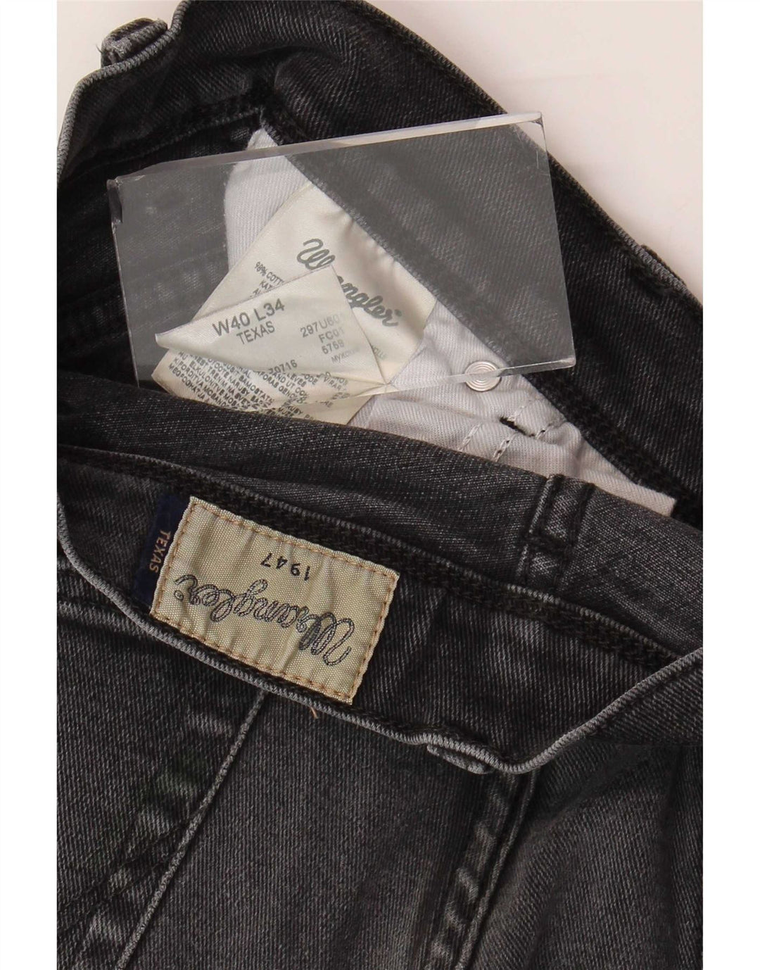 Wrangler Herren Texas Straight Jeans W40 L34 Graue Baumwolle