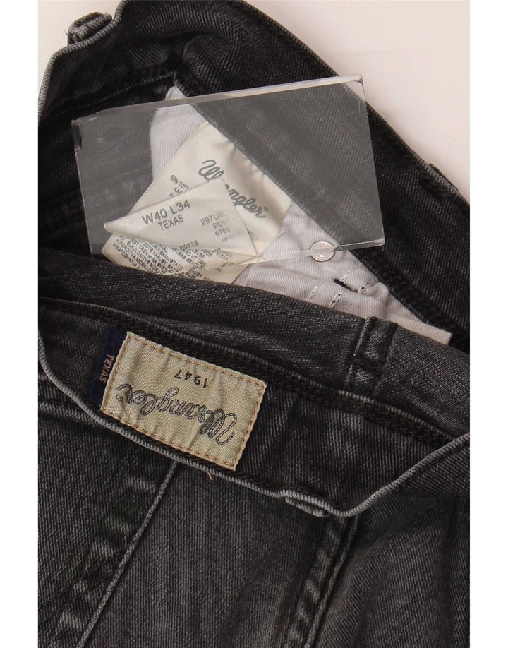 Wrangler Herren Texas Straight Jeans W40 L34 Graue Baumwolle