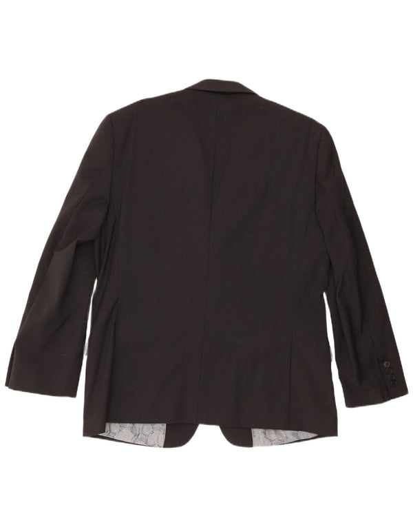 Ted Baker Herren-Blazer mit 2 Knöpfen, UK 42, XL, schwarze Wolle