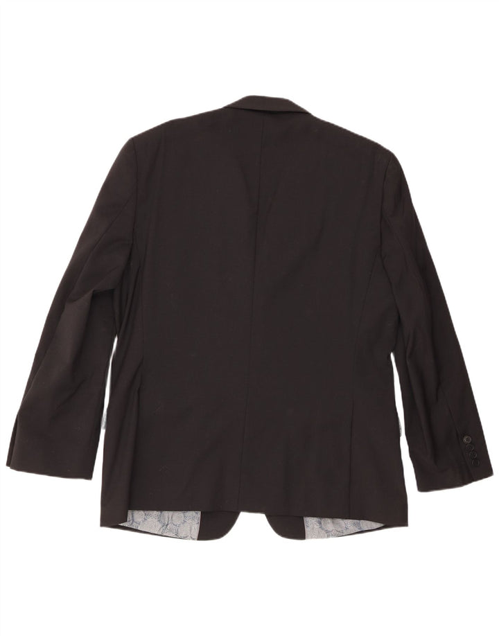 Ted Baker Herren-Blazer mit 2 Knöpfen, UK 42, XL, schwarze Wolle