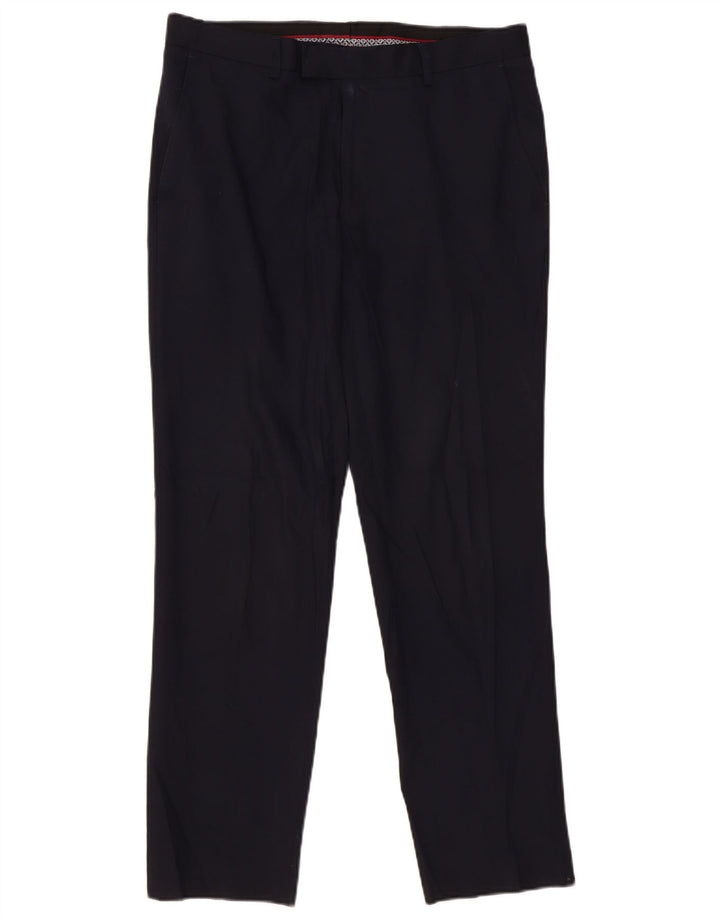 Marks & Spencer Herren-Anzughose mit schmaler Passform, W36 L31, marineblaue Wolle