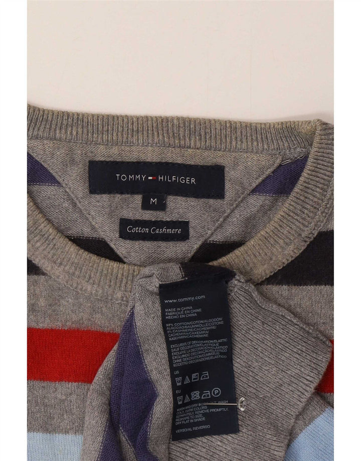 Tommy Hilfiger Herren-Pullover mit Rundhalsausschnitt, mittelgroß, mehrfarbig gestreift