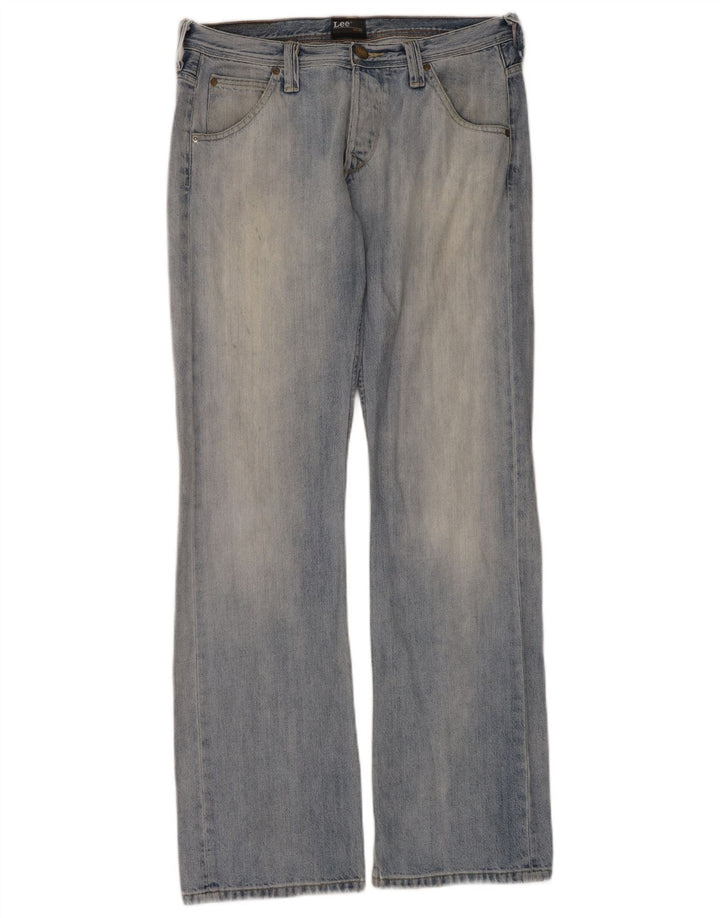 Lee Herren Straight Jeans W33 L34 Blaue Baumwolle