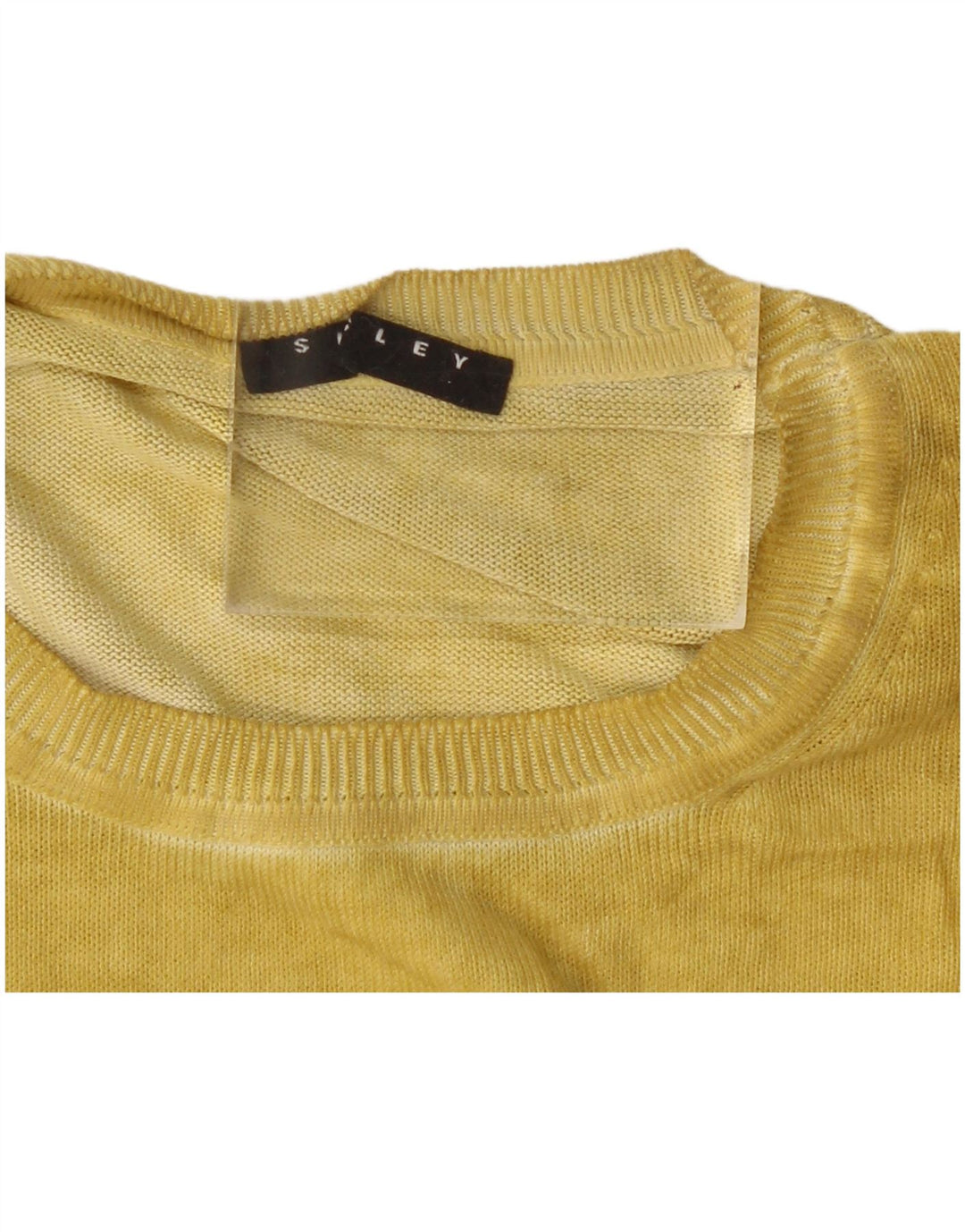 Sisley Damen-Pullover mit Rundhalsausschnitt, Gr. 14, Mittelgelb