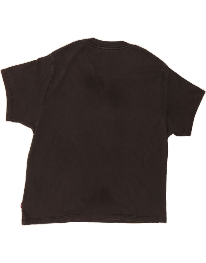 LEVI'S Womens Oversized Graphic T-Shirt Top UK 10 Small Black Cotton Vintage Levi's and Second-Hand Levi's from Messina Hembry 