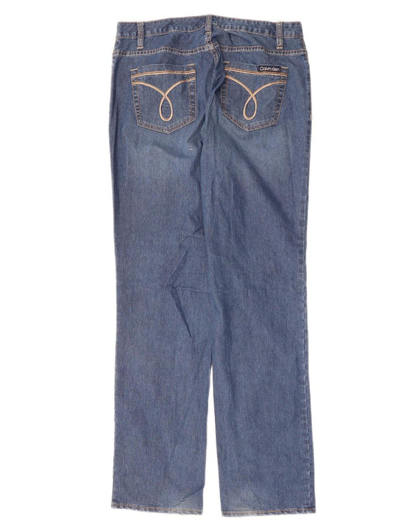 CALVIN KLEIN Damen Skinny Jeans mit hoher Taille US 12 Large W34 L32 Blau