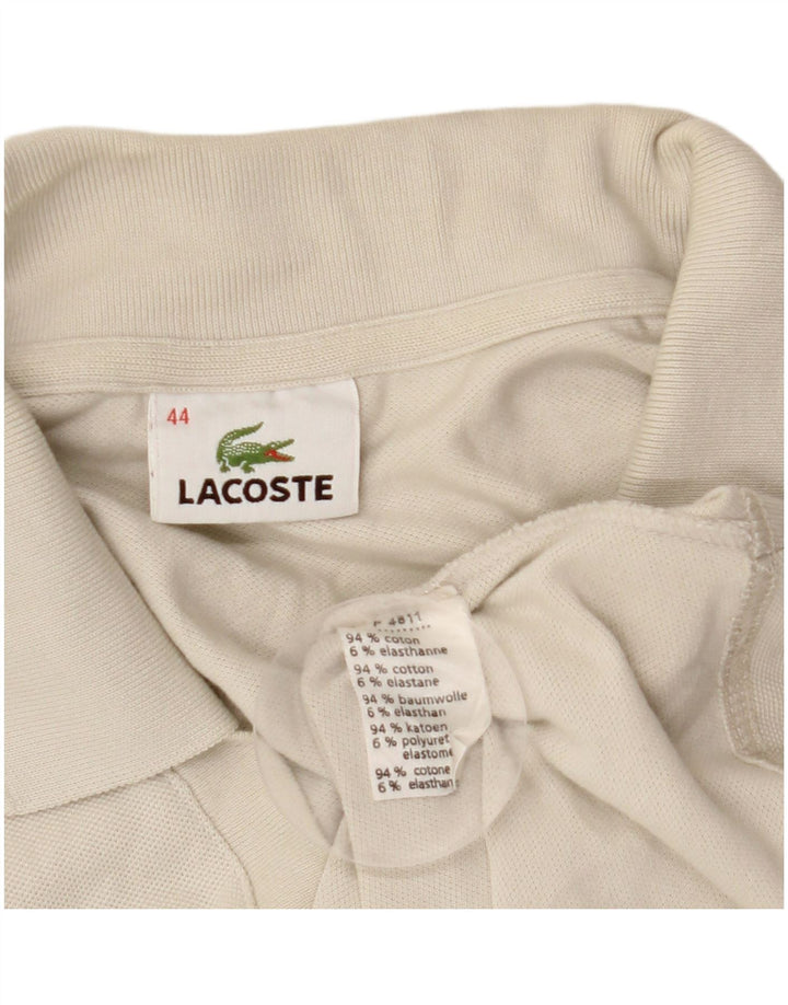 LACOSTE Damen ärmelloses Poloshirt, Größe 44, große weiße Baumwolle