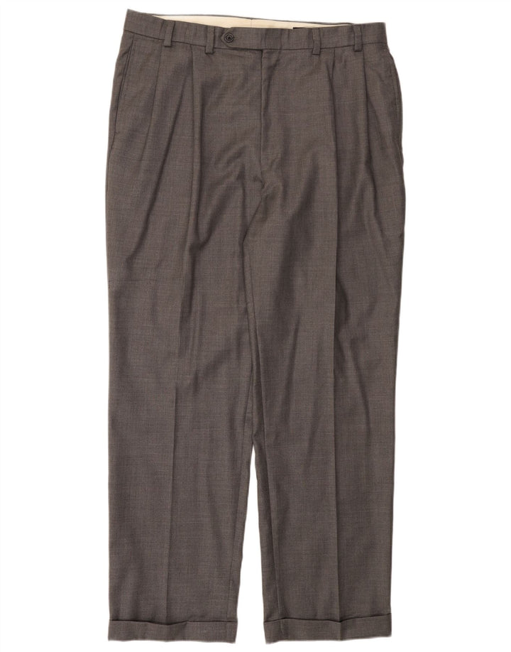 NAUTICA Herren-Anzughose mit Pegged-Anzug, W38, L32, graue Wolle