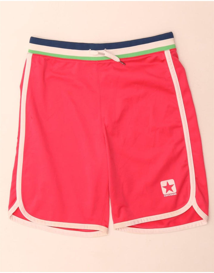 Converse Damen Sportshorts UK 14, groß, rosa gestreift, Polyester