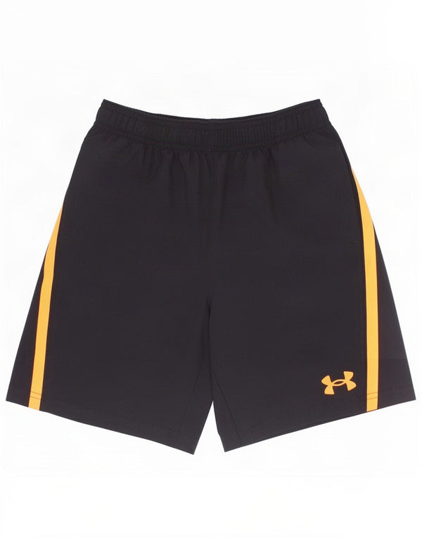 Under Armour Jungen-Sportshorts mit Grafik, 6–7 Jahre, schwarzes Farbblockdesign