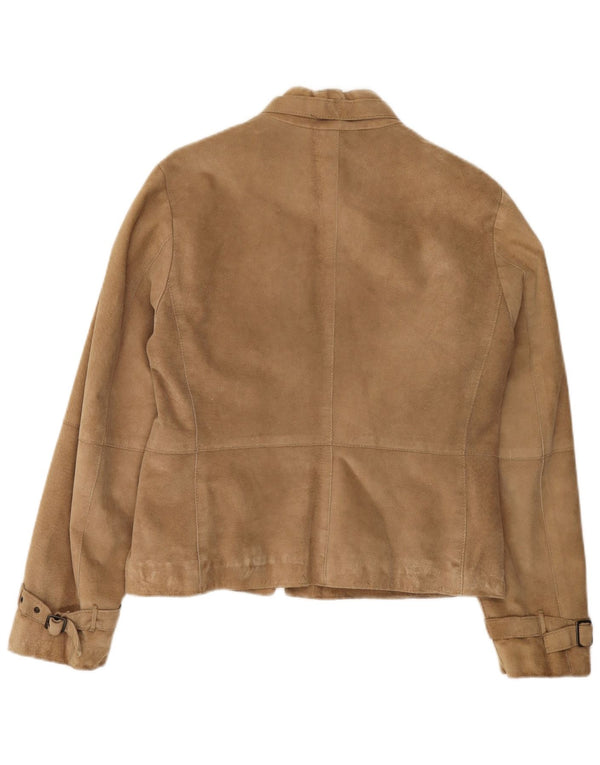 Penny Black Damen Wildlederjacke UK 12 Medium Beige Leder